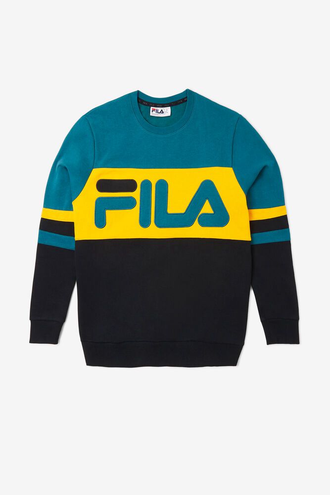 Fila Mikina Panske Freddie Čierne/Modre - BQLMZ1268